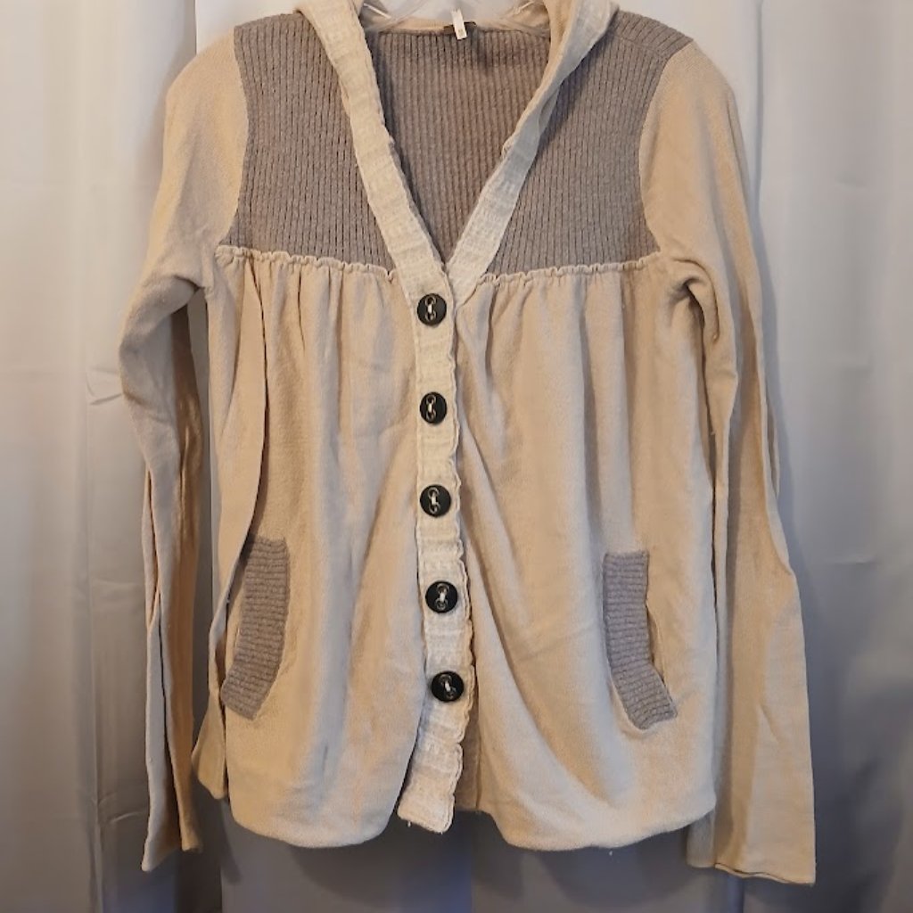 Free People Babydoll Cardigan Sweater Xs Peachy